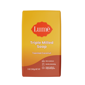 Lume Triple Milled Soap - Toasted Coconut, 5 oz, Paraben & Phthalate Free, Hypoallergenic for Face & Body