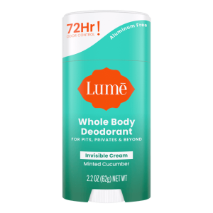 Lume Whole Body Deodorant - Minted Cucumber, 2.2 oz, Aluminum-Free, Hypoallergenic for Sensitive Skin